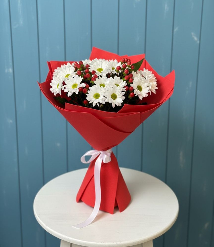 Букет цветов из: Хризантемы в Кривандино