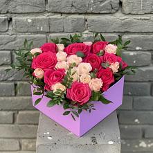 Цветочная композиция из Розы в коробке в Кривандино