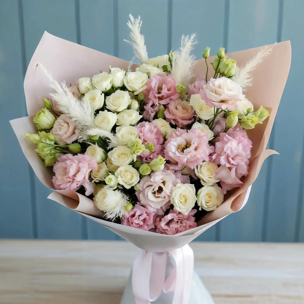 Букет цветов из: Альстромерии и Розы в Кривандино