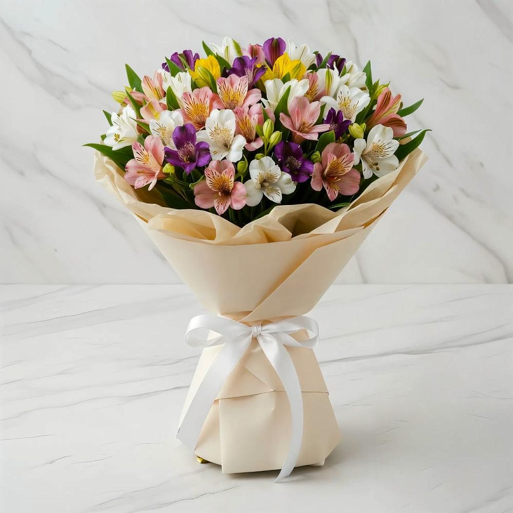 Букет цветов из: Альстромерии в Кривандино