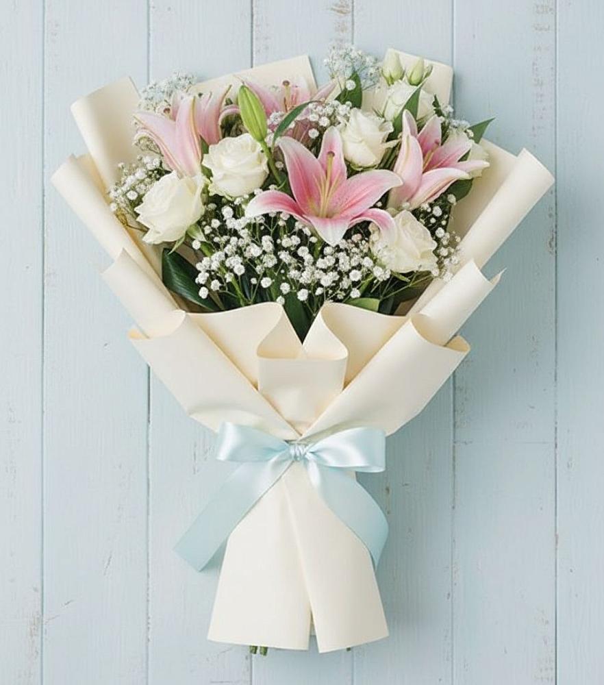 Букет цветов из: Лилии в Кривандино