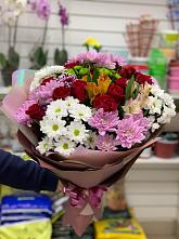 Букет цветов из:  Розы, Хризантемы и Альстромерии #REPLACE_PRED# Кривандино