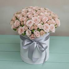 Цветочная композиция из Розы в шляпной коробке в Кривандино