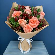 Букет цветов из:  Розы и Альстромерии в Кривандино