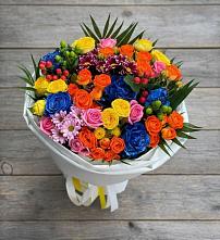 Букет цветов из:  Розы и Хризантемы в Кривандино