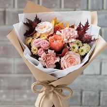 Букет цветов из:  Гвоздики, Хризантемы и Розы в Кривандино
