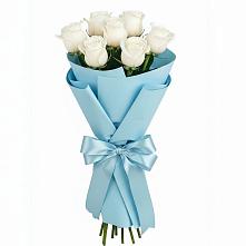 Букет 7 белых роз Проуд в Кривандино