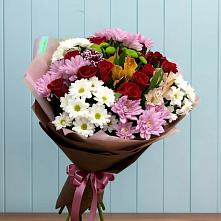 Букет цветов из:  Розы, Хризантемы и Альстромерии в Кривандино