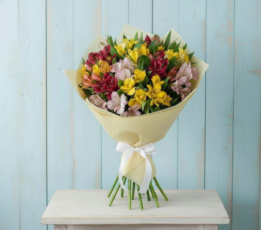 Букет цветов из: Альстромерии в Кривандино