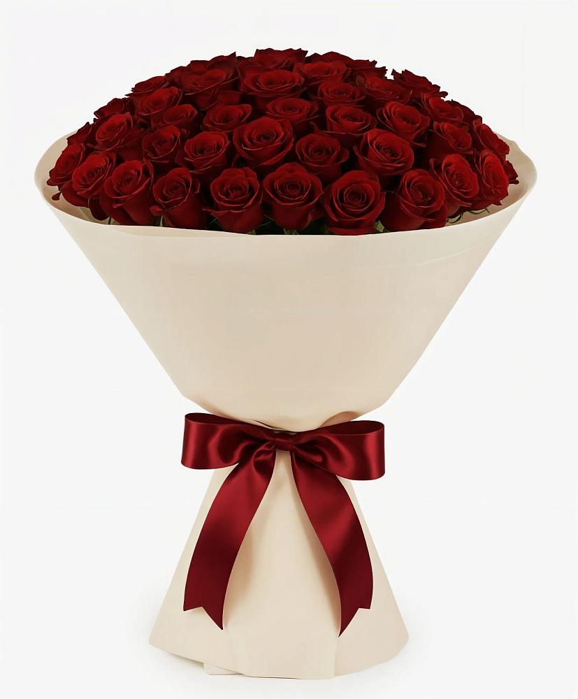 Букет 101 Бордовая роза Блэк Бакарра в Кривандино